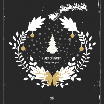 Minimalistic New Year card design. Created by Amary Filo