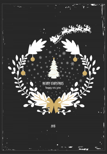 Минималистичный дизайн новогодней открытки. Дизайн от Amary Filo