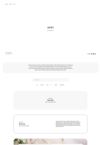 Minimal blog design. Created by Amary Filo